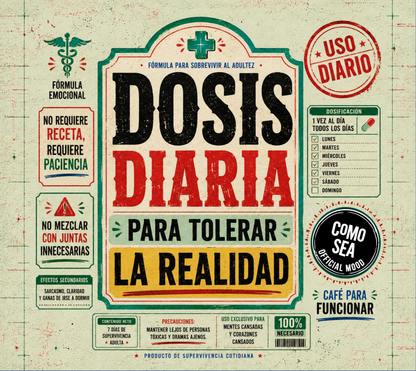 Termo Dosis Diaria para Tolerar la Realidad