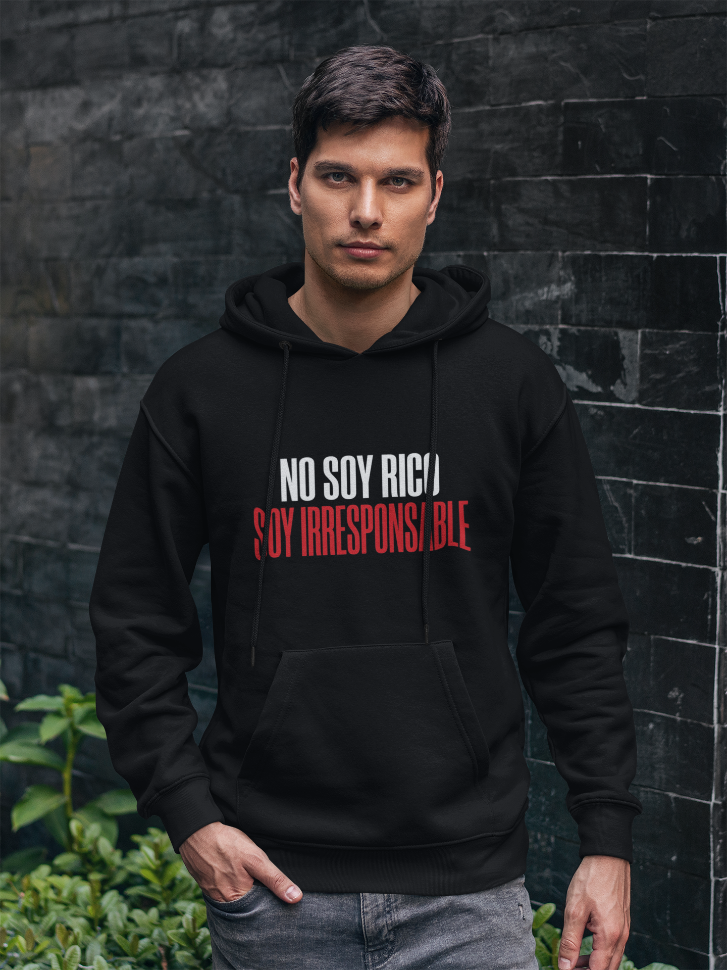 Hoodie No Soy Rico, Soy Irresponsable